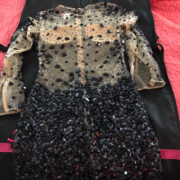 NEW JOVANI 171300 Black Short Cocktail Dress Prom Formal Homecoming Size 2 - Picture 5 of 7